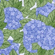 Seamless floral pattern with hydrangeas N2
