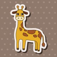animal giraffe cartoon theme elements N19