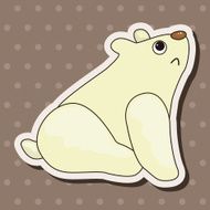 animal polar bear cartoon theme elements N17