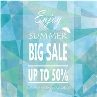 blue light geometric label background with sunshade umbrella