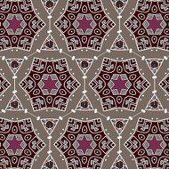 Lace floral ethnic ornament seamless pattern N24