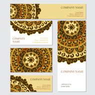 Set of business or invitation cards templates corporate identit N2