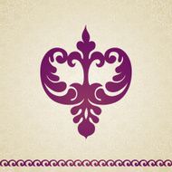 Vector baroque ornament in Victorian style N42