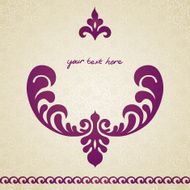 Vector baroque ornament in Victorian style N43