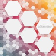 Vector abstract color 3d hexagonal N39