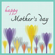 Happy mothers day with tulip and dot pattern