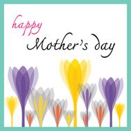 Happy mothers day with tulip
