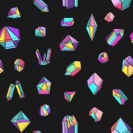 Seamless vector pattern with crystals N16