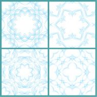 Set of seamless patterns - Guilloche ornamental Elements N2