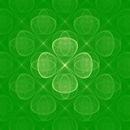 green background with four-leaf clover