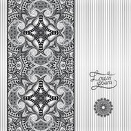 grey geometric background vintage ornamental design template