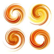 Colorful abstract icon set Dynamic flow illustration