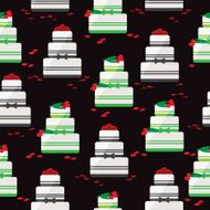 Wedding cake seamless vector background