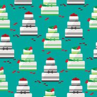Wedding cake seamless vector background N3