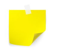 Yellow sticker paper note
