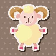 animal sheep cartoon theme elements N14