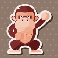 animal monkey cartoon theme elements N27