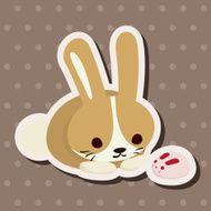 animal rabbit cartoon theme elements N49
