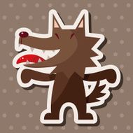 animal wolf cartoon theme elements N7