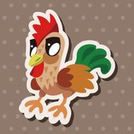 animal cock cartoon theme elements N16
