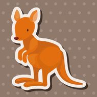 animal kangeroo cartoon theme elements N4