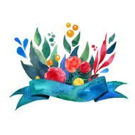 Beautiful Floral Greeting Card Bright illustration invitation card