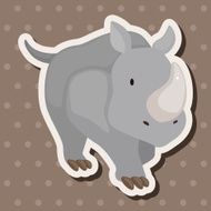 animal rhinoceros cartoon theme elements N4