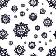 Seamless pattern with abstract flowers Repeating modern stylish geometric background N9