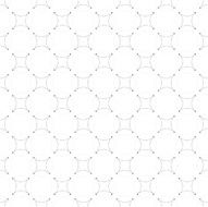 Dotted seamless pattern with circles and nodes Repeating modern stylish