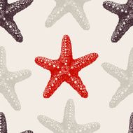 Vintage background with sea stars