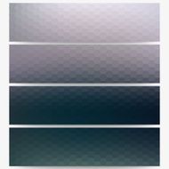 Abstract hexagonal headers set blurred design vector N15
