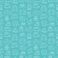 transportation line icon pattern set N2