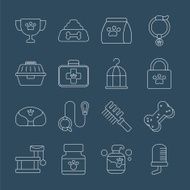 pet line icon set N2