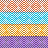 Set of linear patterns in a triangular style