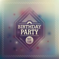 Birthday party invitation card design with abstraction