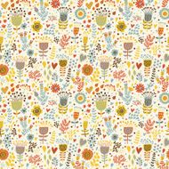Bright floral carpet