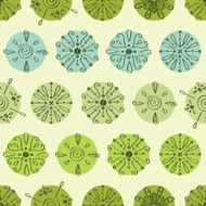 Vector abstract green polka dot stripes seamless pattern background