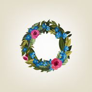 letter Flower alphabet Colorful font Lowercase N25