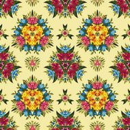Floral abstract boho or hippie seamless pattern background Mirr