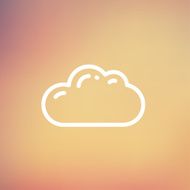 Cloud thin line icon