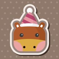 animal horse cartoon theme elements N16