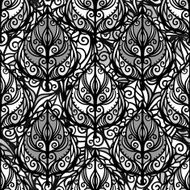 Abstract seamless pattern with leafs