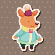 animal winter cartoon theme elements N19