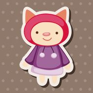 animal winter cartoon theme elements N20