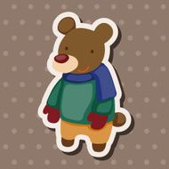 animal winter cartoon theme elements N21