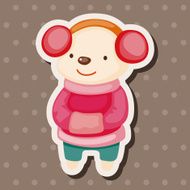 animal winter cartoon theme elements N22