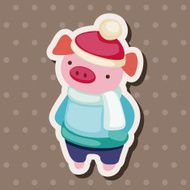 animal winter cartoon theme elements N23