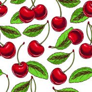 background with ripe cherries