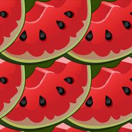 Seamless background with red fresh juicy watermelon slices N3