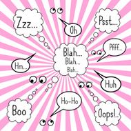 Set of comic speech bubbles